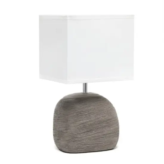 Simple Designs 12.5" Bedrock Ceramic Table Lamp {1}