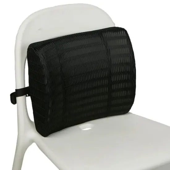Mind Reader Black Memory Foam Lumbar Back Cushion {5}