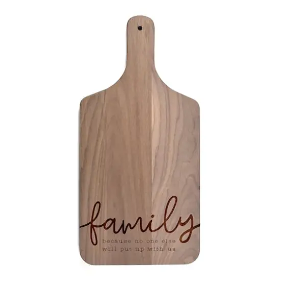 17" Put Up with Family Walnut Paddle Cutting Board {1}