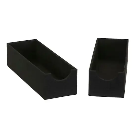 Household Essentials Narrow Drawer Organizers, 2ct. Black {1}