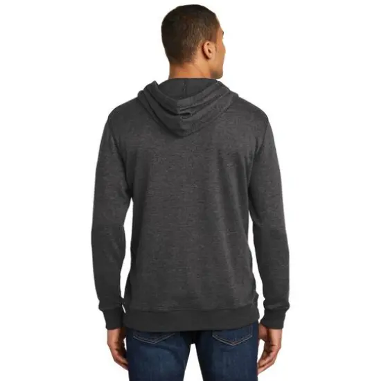District Lightweight Fleece Hoodie Heathered Black {6}