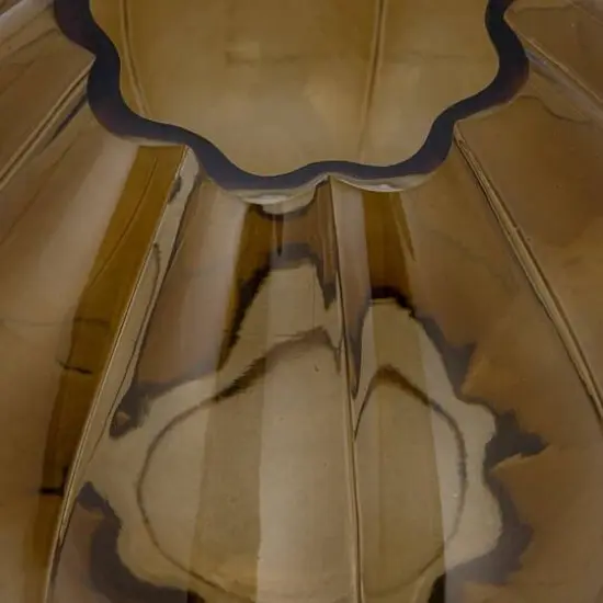 Hello Honey&reg; 9.75" Brown Round Fluted Glass Vase {10}