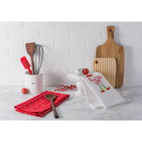 DII&reg; Assorted Elfed Up Holiday Printed Dishtowel Set {4}