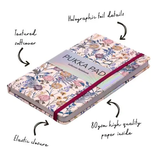 Pukka Pads Bloom Softcover Notebooks with Pocket, 3ct. Pink {5}