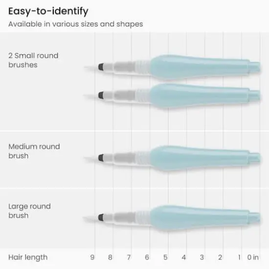 Arteza&reg; 4 Piece Assorted Tips Water Brush Set {3}