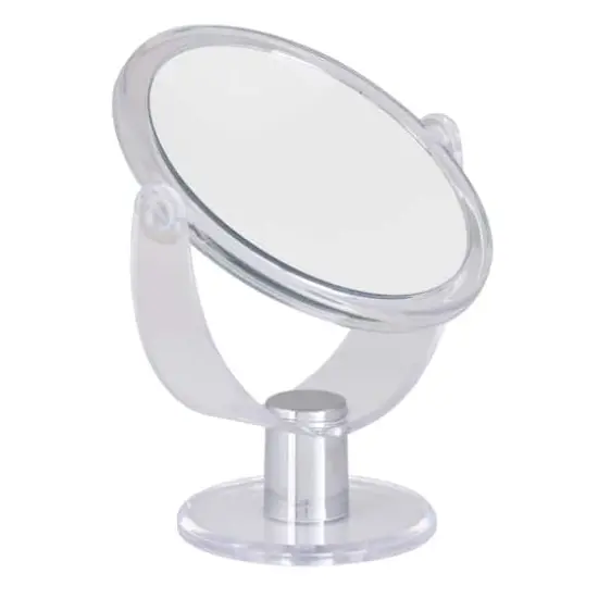 Home Details Dual Sided 10X Magnification Rubberized Vanity Mirror Clear {5}