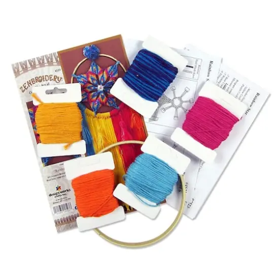Zenbroidery&trade; Rainbow Star Macrame Wall Hanging Kit {3}