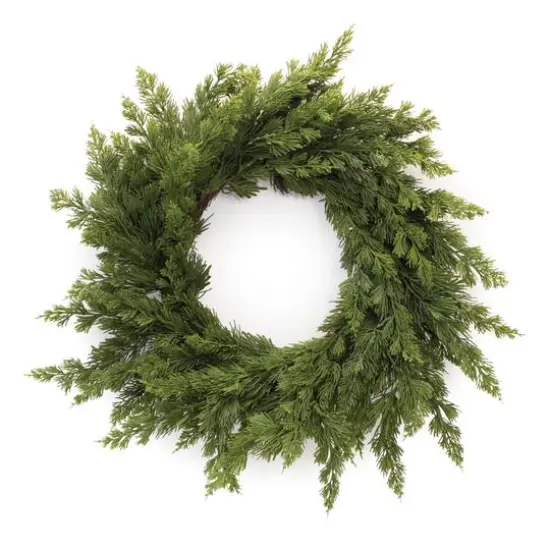 25" Variegated Pine Wreath {1}