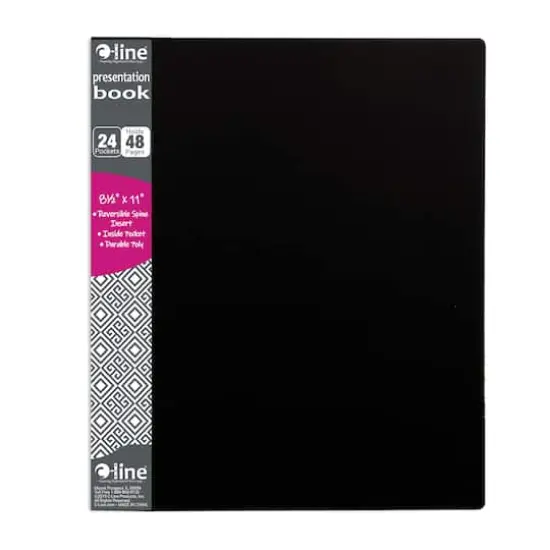 C-Line&reg; 8.5" x 11" 24-Pocket Bound Sheet Protector Presentation Book, 3ct. {3}