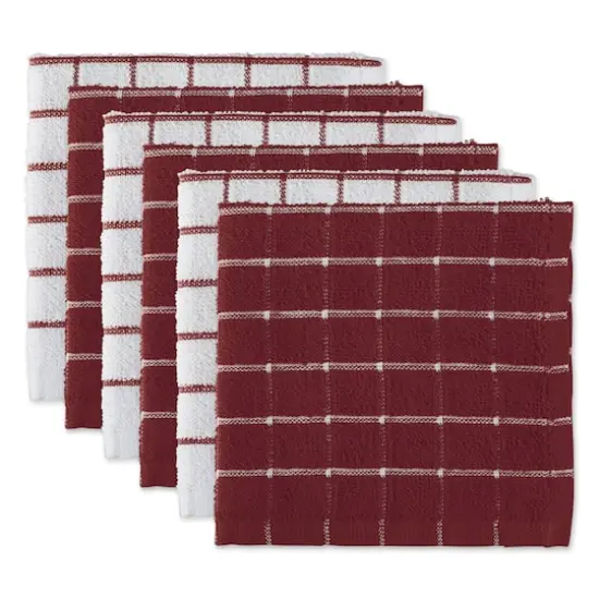 DII&reg; Wine Combo Windowpane Dishcloth (Set of 6) {1}