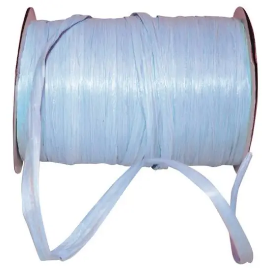 JAM Paper 1/4" Matte Raffia Ribbon, 100yd. Williamsburg Blue {1}