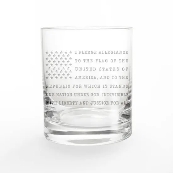 11oz. Pledge of Allegiance Whiskey Glass {1}