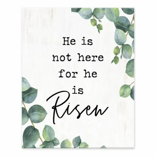 For He is Risen Tabletop Canvas Art {1}