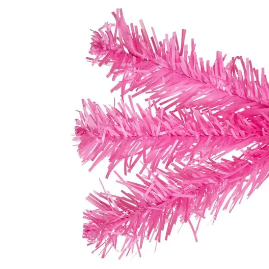 6ft. Pre-Lit Pink Medium Pine Artificial Christmas Tree, Clear Lights {6}