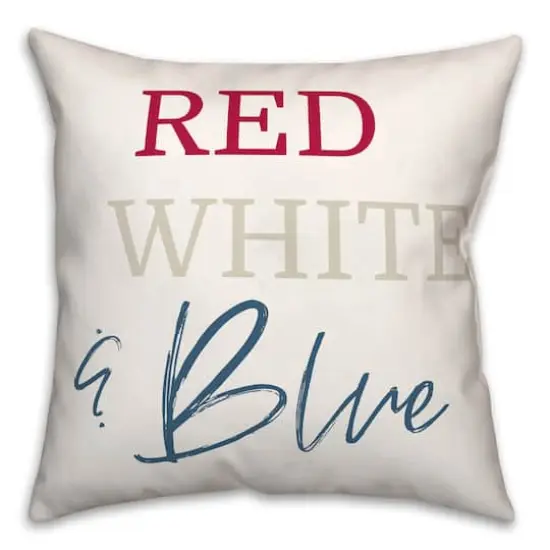Red, White & Blue Throw Pillow {1}