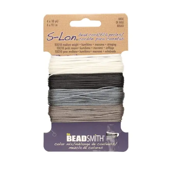 The Beadsmith&reg; S-Lon&reg; 0.5mm Mixed Color Bead Cord Basic Mix {1}