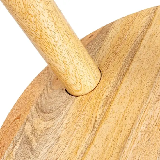 Hello Honey&reg; Natural Round Mango Wood Stool {5}