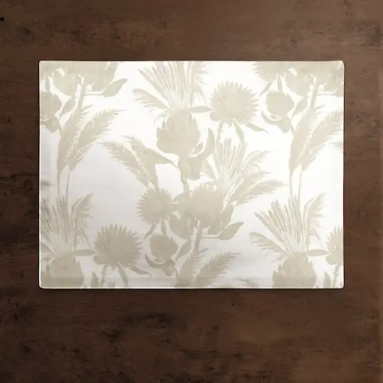 Tones Protea Blooms Cotton Twill Placemat Cream {3}