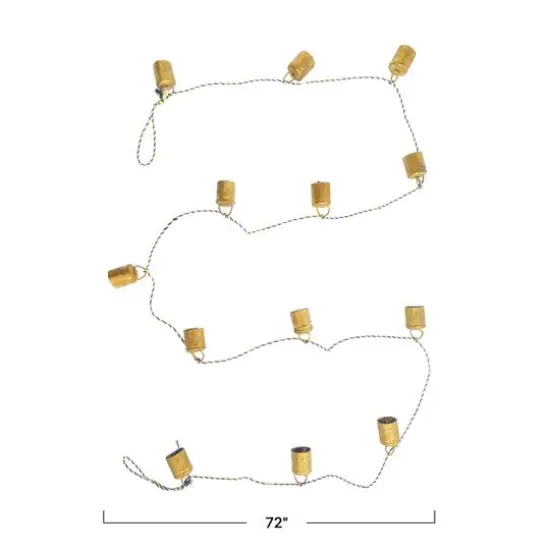 Hello Honey&reg; 6ft. Gold Metal Bell Garland {4}