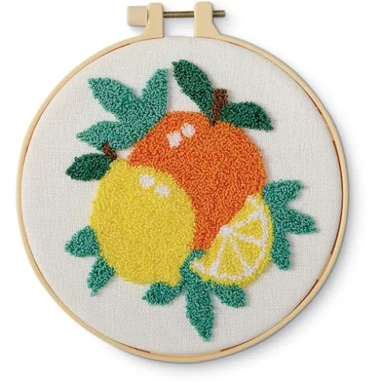 6" Lemon & Orange Punch Needle Kit by Loops & Threads&reg; {1}