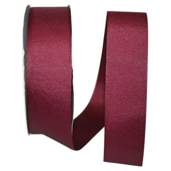 Reliant 1.5" x 50yd. Grosgrain Solid Ribbon Burgundy {1}
