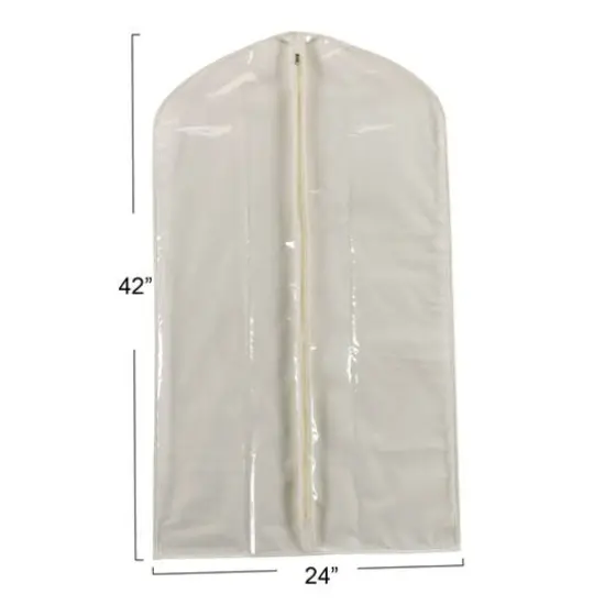 Household Essentials 42" White Suit Protector Garment Bag {5}