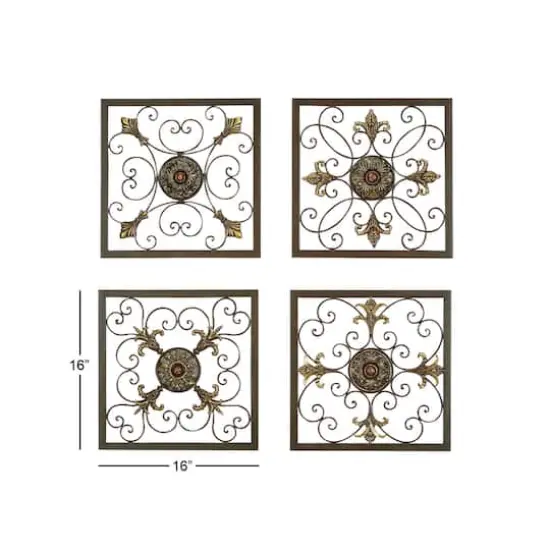 Brown Metal Rustic Wall D&eacute;cor Set {6}