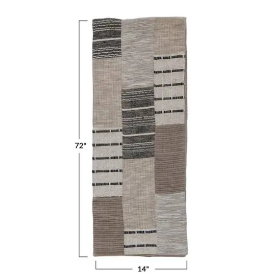 Hello Honey&reg; 72" Cotton Table Runner with Patchwork Design {7}