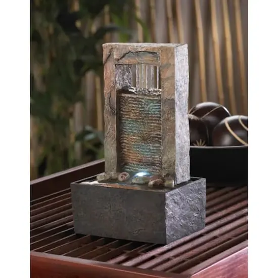 10" Cascading Water LED Tabletop Fountain {3}