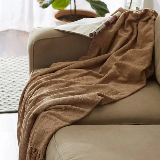 DII&reg; Soft Natural Chenille Throw {6}
