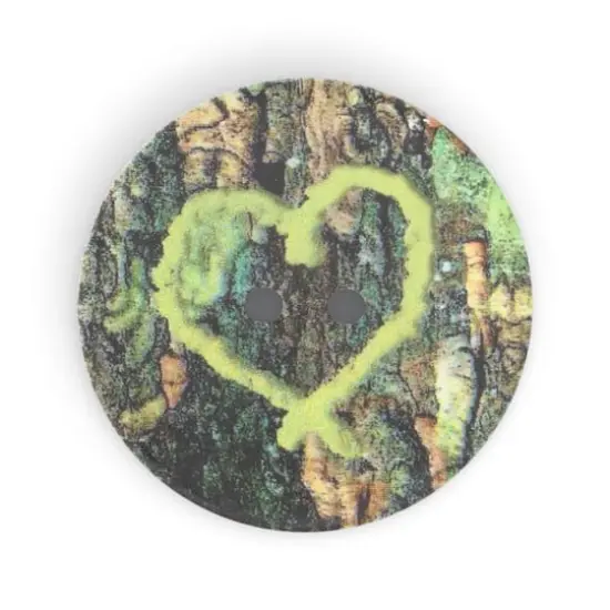 Dritz&reg; 30mm Light Green Sustainable Coconut Round Heart Button, 3ct. {4}