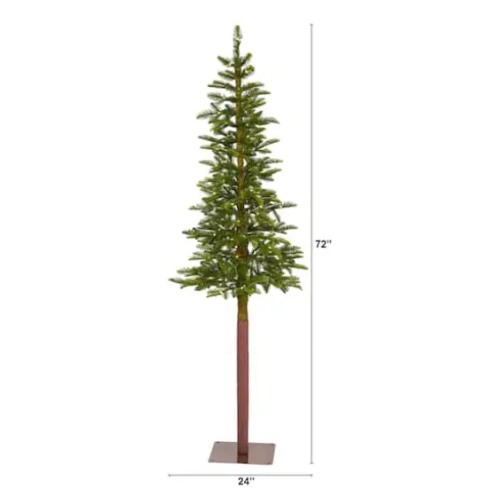 6ft. Pre-Lit Alaskan Alpine Artificial Christmas Tree, Clear LED Lights {7}
