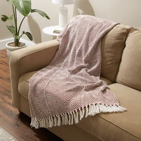 DII&reg; X-Diamond Geometric Throw Cinnamon {6}