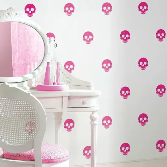 RoomMates Disney® Cruella Glamour Skulls Peel & Stick Wallpaper Pink {4}