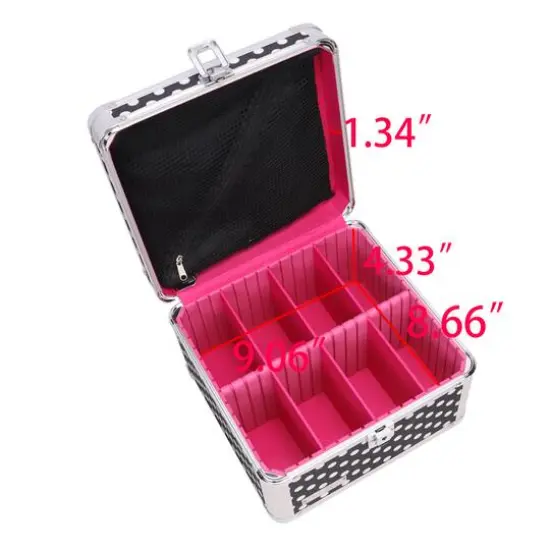 Vaultz Black & White Polka Dots Square Divided Storage {5}