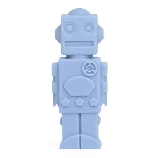 The Pencil Grip Light Blue Robot Silicone Chewable Pencil Toppers, 6ct. {3}