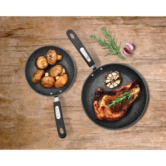 THE ROCK by Starfrit Fry Pans With Bakelite Handles Set {4}