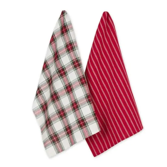 DII&reg; Christmas Plaid Dishtowel Set {1}
