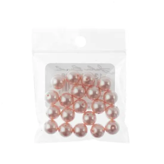 Preciosa Maxima 8mm Glass Nacre Pearls, 20ct. Rosaline {3}