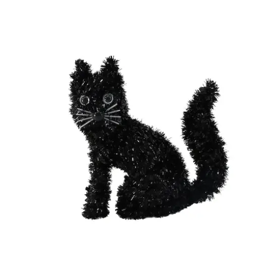 6" Black Cat Halloween Tinsel Accent by Ashland&reg;  {1}