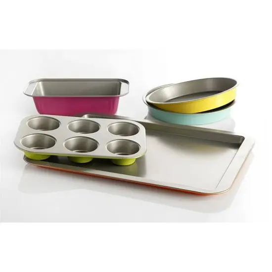 Gibson Home Color Splash Lyneham 5-Piece Carbon Steel Bakeware Set {7}
