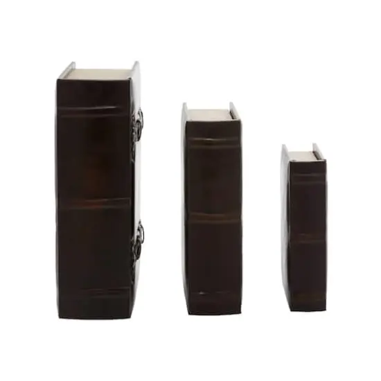 Dark Brown Traditional Wood Box Set {4}