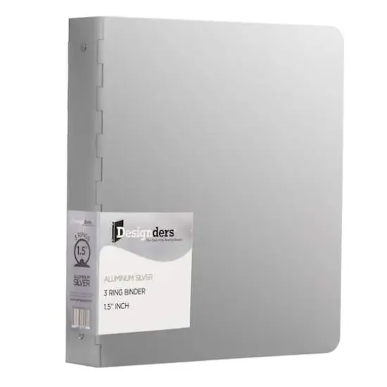 JAM Paper 1.5" Silver Aluminum 3-Ring Binder {1}