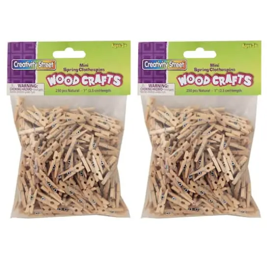Creativity Street&reg; Mini Spring Clothespins, 2 Packs of 250 {1}