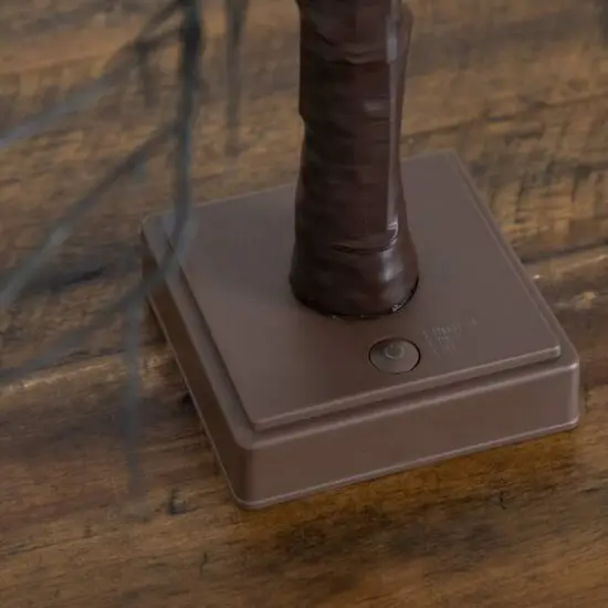 22in. Pre-Lit Artificial Halloween Brown Twig Tree with 12 Orange LED Pumpkin Shaped Lights {6}