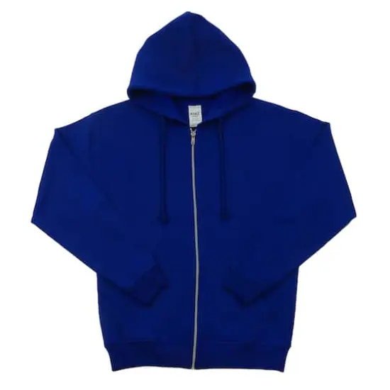 Unisex Adult Full Zip Hooded Sweatshirt by Make Market&reg; Blue {1}