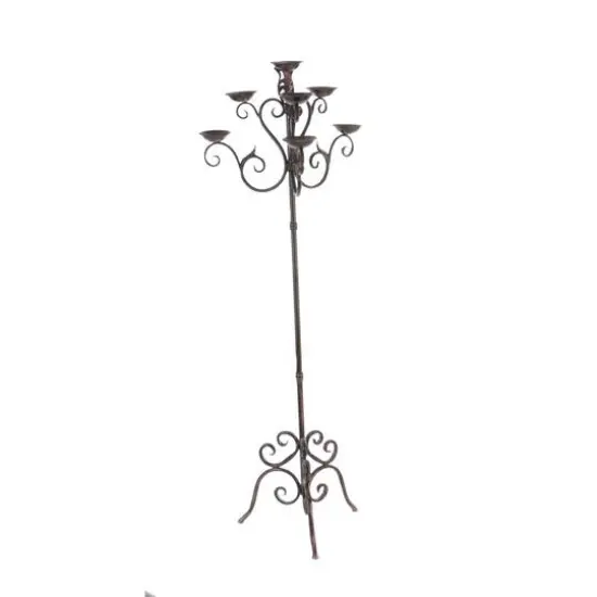 5ft. Brown Traditional Candle Holder Lantern {4}