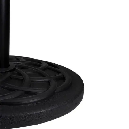 40lb. Black Flat Round Resin Base Stand for Patio Umbrella {4}