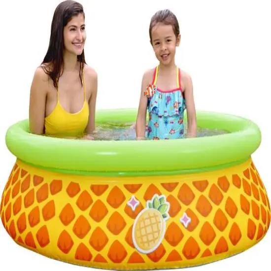Pool Central 5ft. Inflatable Pineapple Kiddie Swimming Pool {4}