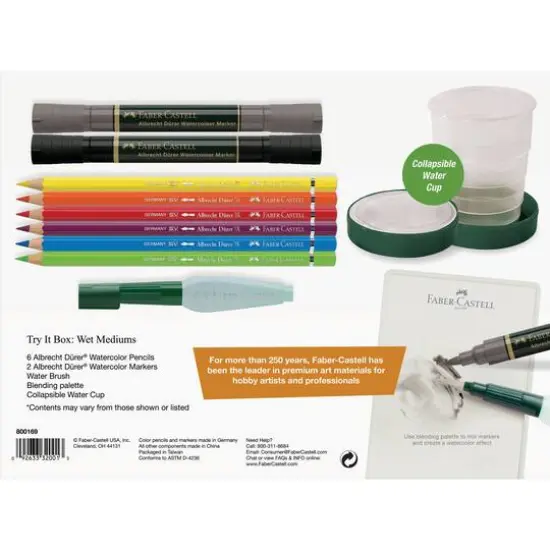 Faber-Castell&reg; Wet Mediums Art & Graphic Try It Box Set {12}